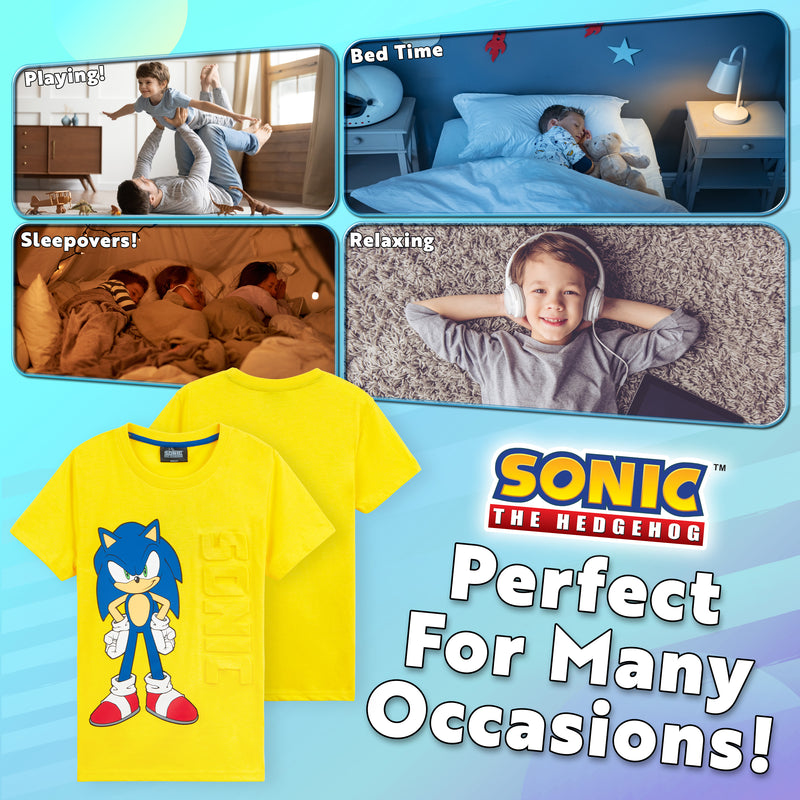 Sonic The Hedgehog Boys Pyjamas, Kids Summer Nightwear