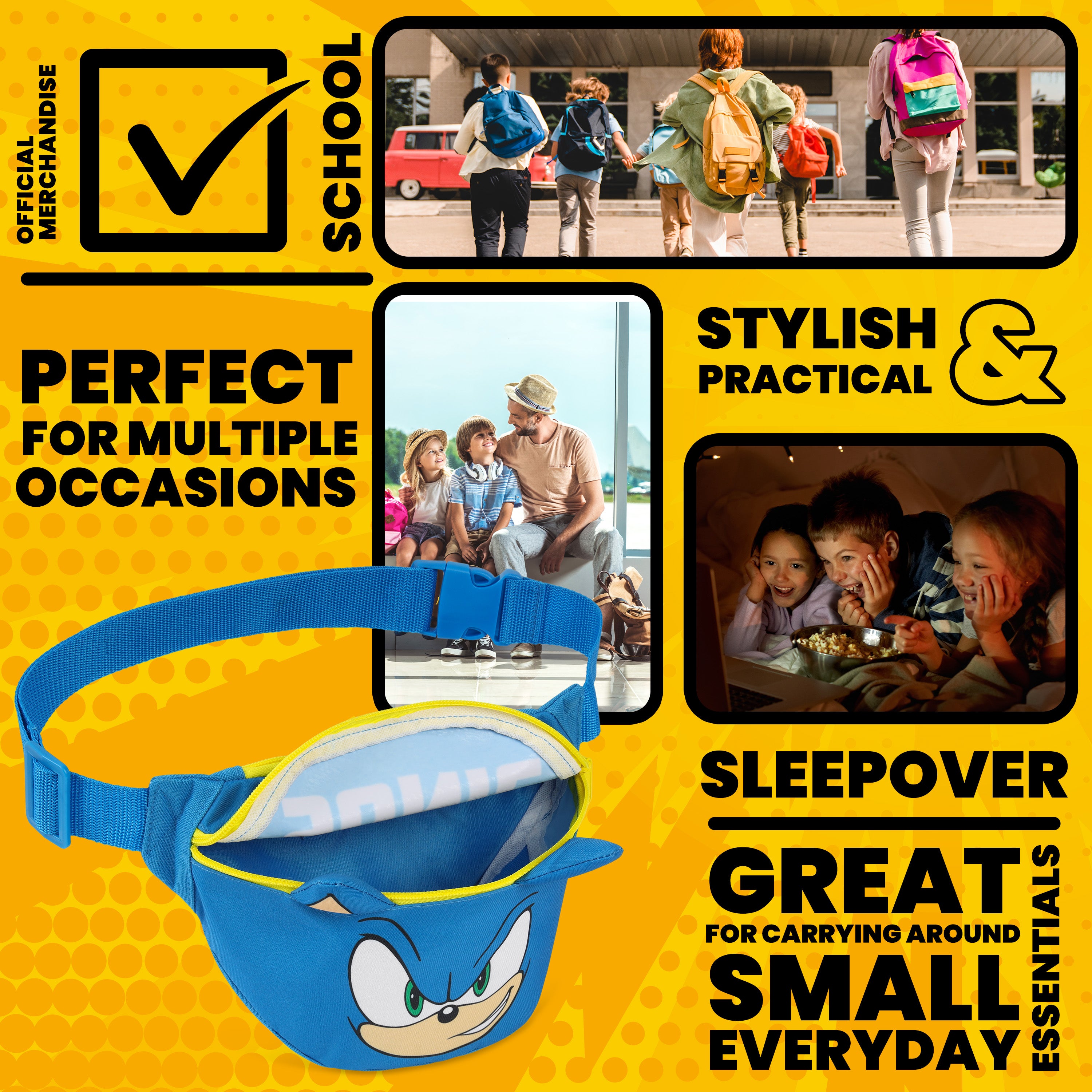 Sonic The Hedgehog Bum Bag for Boys and Girls, Sonic The Hedgehog  Waist Bag - Get Trend