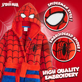 Marvel Boys Dressing Gown, Spiderman Fluffy Dressing Gown