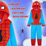 Marvel Onesies for Boys, Spiderman Onesie, Fleece Boys Pyjamas - Get Trend