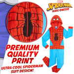 Marvel Onesies for Boys, Spiderman Onesie, Fleece Boys Pyjamas - Get Trend