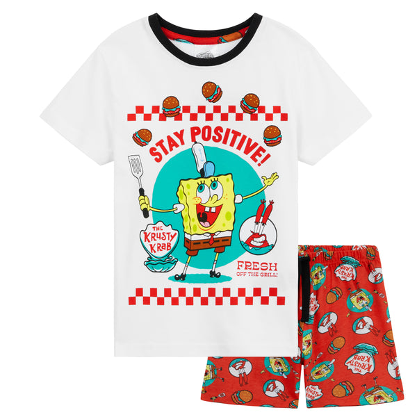 SPONGEBOB SQUAREPANTS Boys Pyjamas,  Boys Short Pyjamas - Get Trend