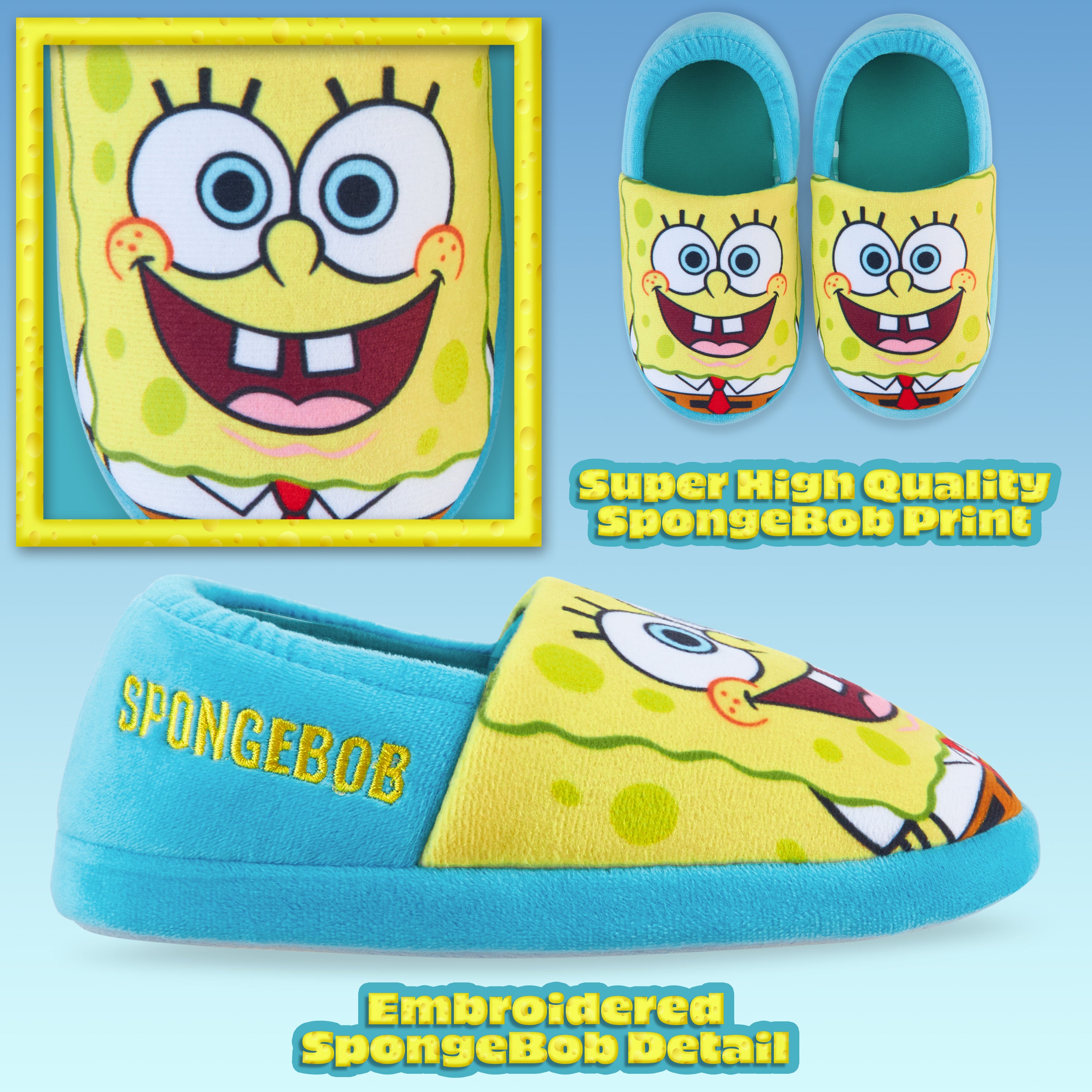 SpongeBob Squarepants Kids Slippers - SpongeBob Squarepants Kids Slippers - Get Trend