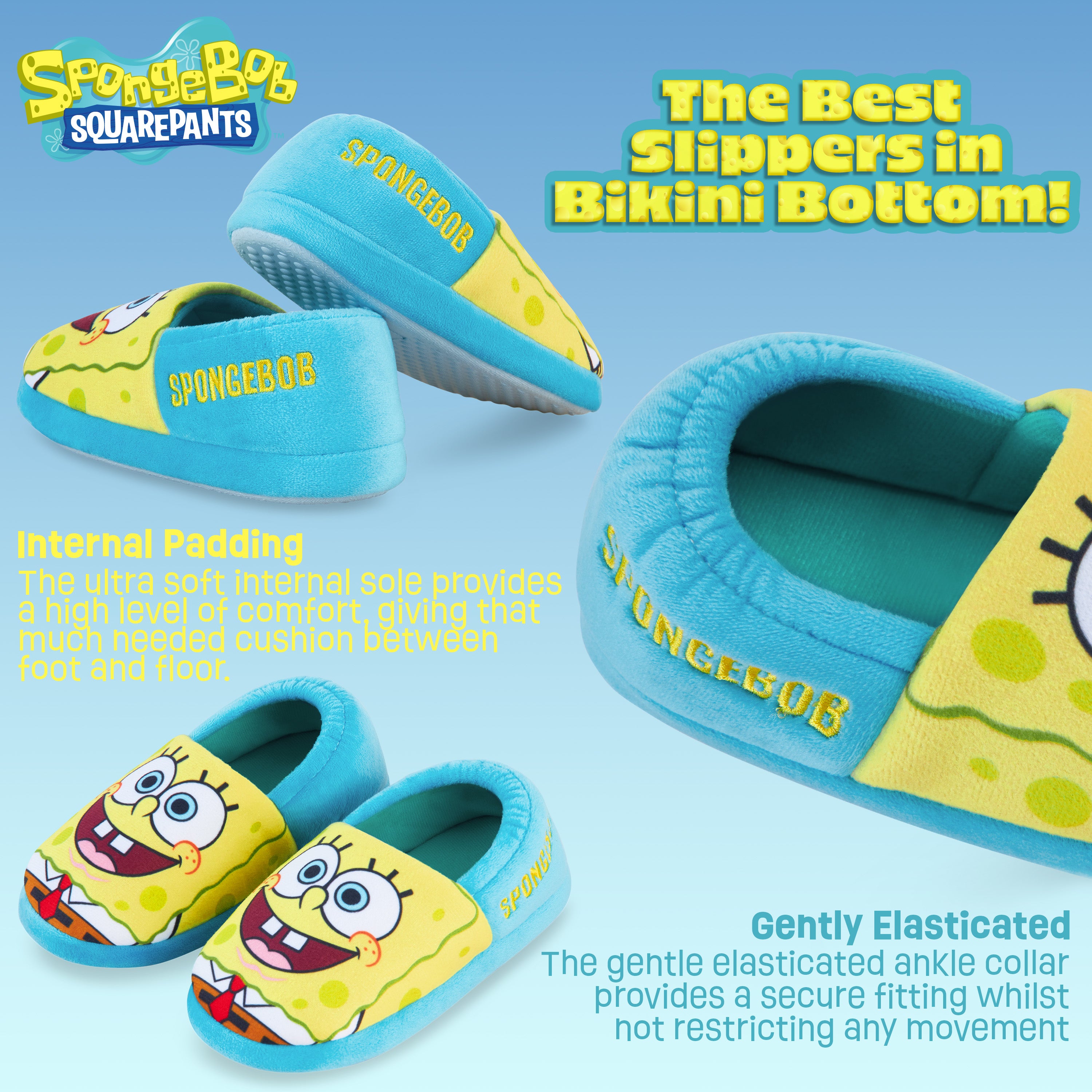SpongeBob Squarepants Kids Slippers - SpongeBob Squarepants Kids Slippers - Get Trend