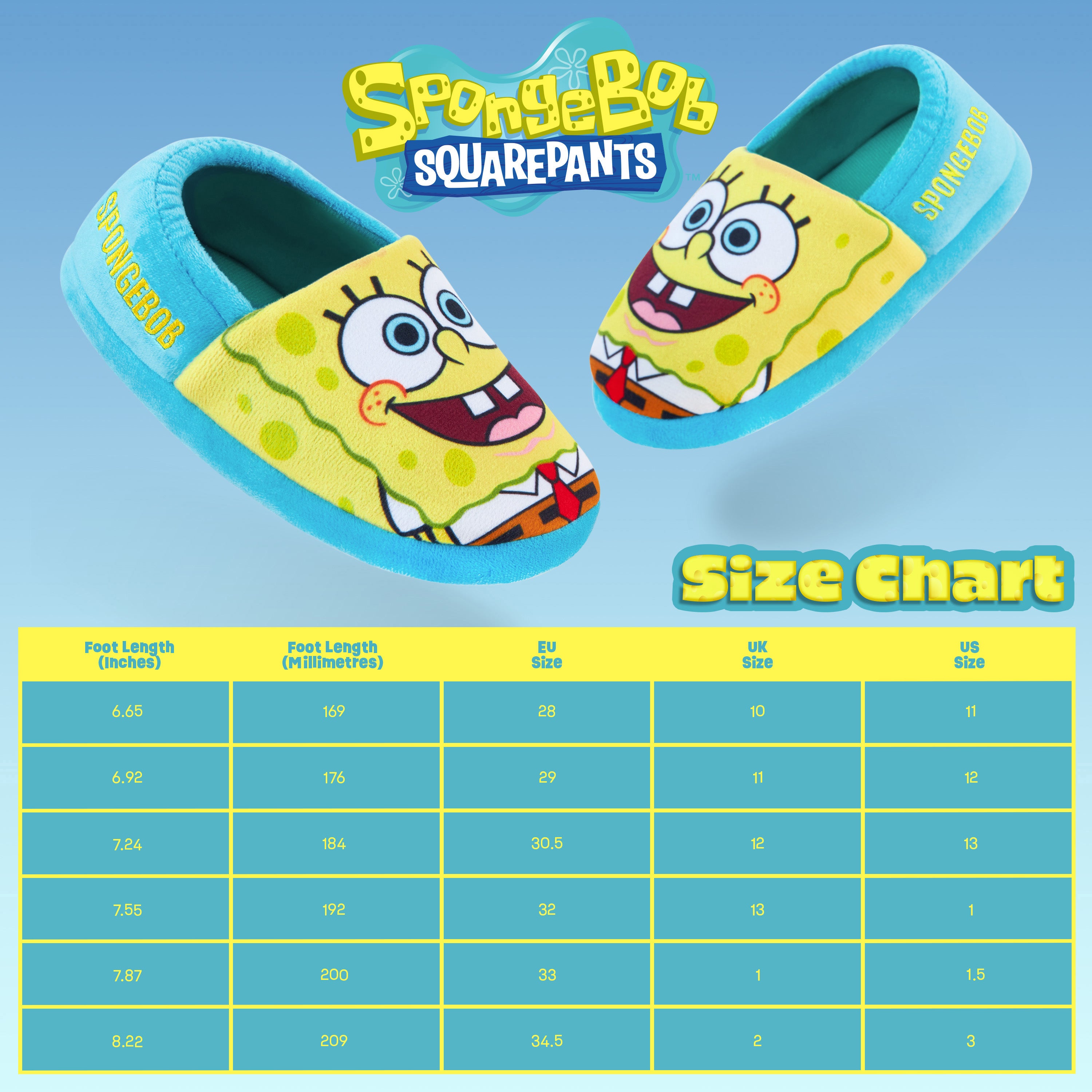 SpongeBob Squarepants Kids Slippers - SpongeBob Squarepants Kids Slippers - Get Trend