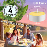 Deco Express Citronella Tealight Candles Multipack - Yellow 100/4 Hours - Get Trend