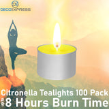 Deco Express Citronella Tealight Candles Multipack  100 - 8 Hours Burning Time