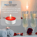 Tealight Candles Multipack - Red, Pack of 50 - 4 Hours - Get Trend