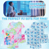 Get Trend PJs for Girls Pack of 2 Short Sleeve Pyjamas Set for Kids Teenagers Lounge Sets Nightwear Soft Comfy Sleepwear Gifts for Girls