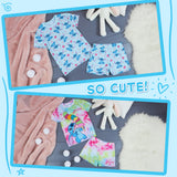 Get Trend PJs for Girls Pack of 2 Short Sleeve Pyjamas Set for Kids Teenagers Lounge Sets Nightwear Soft Comfy Sleepwear Gifts for Girls