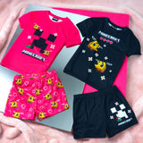 Get Trend PJs for Girls Pack of 2 Short Sleeve Pyjamas Set for Kids Teenagers Lounge Sets Nightwear Soft Comfy Sleepwear Gifts for Girls