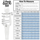 Get Trend PJs for Girls Pack of 2 Short Sleeve Pyjamas Set for Kids Teenagers Lounge Sets Nightwear Soft Comfy Sleepwear Gifts for Girls