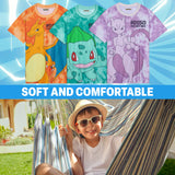 Pokemon T Shirt for Boys Teenagers Pikachu Top Pack of 1 or 3 Pack Short Sleeved Tee Soft Breathable Casual Anime Gifts for Boys