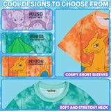 Pokemon T Shirt for Boys Teenagers Pikachu Top Pack of 1 or 3 Pack Short Sleeved Tee Soft Breathable Casual Anime Gifts for Boys