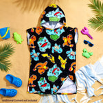 Pokemon Bath Towel with Hood for Kids Teenagers Absorbent Anime Changing Robe Cotton Poncho Towel for Swimming Bath Shower Beach Towel Holiday Essentials (Multi, 10-13 Years) - Get Trend