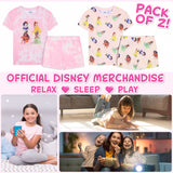 Get Trend PJs for Girls Pack of 2 Short Sleeve Pyjamas Set for Kids Teenagers Lounge Sets Nightwear Soft Comfy Sleepwear Gifts for Girls