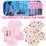 Get Trend PJs for Girls Pack of 2 Short Sleeve Pyjamas Set for Kids Teenagers Lounge Sets Nightwear Soft Comfy Sleepwear Gifts for Girls