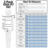 Get Trend PJs for Girls Pack of 2 Short Sleeve Pyjamas Set for Kids Teenagers Lounge Sets Nightwear Soft Comfy Sleepwear Gifts for Girls