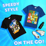 Sonic The Hedgehog Tops 2 Pack for Boys Short Sleeve T Shirts Crew Neck Knuckles Shadow Casual Tee Multipack Soft Comfy Breathable Gamer Gifts for Boys