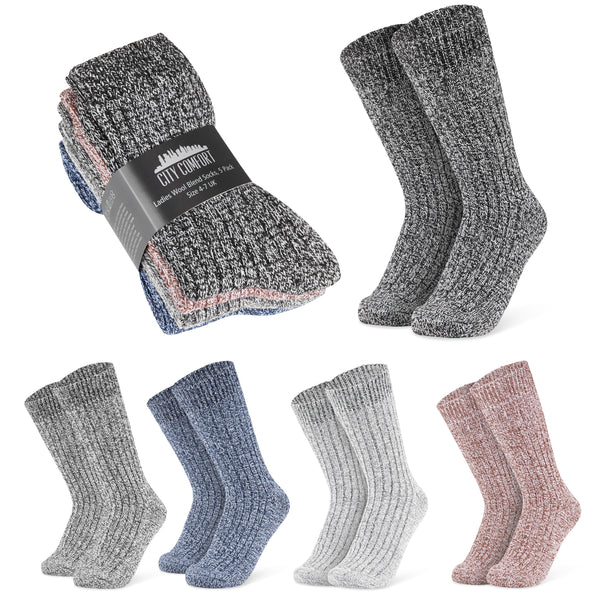 CityComfort Ladies Socks - Multi Marl - Pack of 5