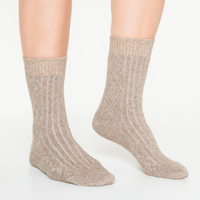 CityComfort Ladies Socks - Beige/Brown - Pack of 2