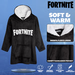 Fortnite Oversized Hoodie Blankets for Boys Fleece Extra Long Warm Wearable Hooded Poncho for Kids and Teens 14+, Gamers Gifts - Get Trend