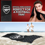 Arsenal F.C. Towel for Men Women Teens Boys 100% Cotton Quick Dry Football Crest Beach Bath Towel Swim Gym Holiday Shower Bath Supporters' Gear 137x69cm