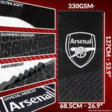 Arsenal F.C. Towel for Men Women Teens Boys 100% Cotton Quick Dry Football Crest Beach Bath Towel Swim Gym Holiday Shower Bath Supporters' Gear 137x69cm