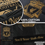 Liverpool F.C. Towel for Men Women Teens Boys 100% Cotton Football Crest Quick Dry Beach Bath Towel for Swim Gym Holiday Shower Bath Supporters' Gear 137x69cm (Black)