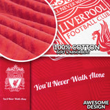 Liverpool F.C. Towel for Men Women Teens Boys 100% Cotton Football Crest Quick Dry Beach Bath Towel for Swim Gym Holiday Shower Bath Supporters' Gear 137x69cm (Red)