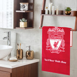 Liverpool F.C. Towel for Men Women Teens Boys 100% Cotton Football Crest Quick Dry Beach Bath Towel for Swim Gym Holiday Shower Bath Supporters' Gear 137x69cm (Red)