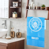 MANCHESTER CITY F.C. Bath Towel for Men Women Teens Boys 100% Cotton Quick Dry Football Crest Beach Towel Swim Gym Holiday Shower Supporters' Gear 137 x 69cm (Blue, 137x68.5cm)