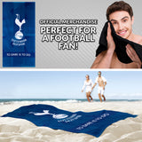 Tottenham Hotspur F.C. Towel for Men Women Teens Boys 100% Cotton Football Crest Quick Dry Beach Bath Towel Swim Gym Holiday Shower Bath Supporters' Gear 137 x 69cm