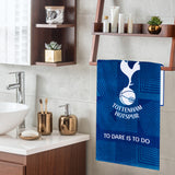 Tottenham Hotspur F.C. Towel for Men Women Teens Boys 100% Cotton Football Crest Quick Dry Beach Bath Towel Swim Gym Holiday Shower Bath Supporters' Gear 137 x 69cm