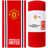Manchester United F.C. Towels for Men Women Teens Boys 100% Cotton Football Crest Quick Dry Beach Bath Towel Swim Gym Holiday Shower Bath Supporters' Gear 137x69cm