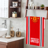 Manchester United F.C. Towels for Men Women Teens Boys 100% Cotton Football Crest Quick Dry Beach Bath Towel Swim Gym Holiday Shower Bath Supporters' Gear 137x69cm