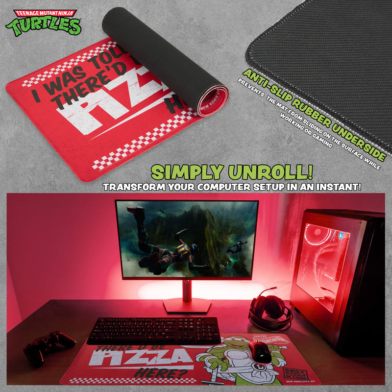 Teenage Mutant Ninja Turtles Desk Mat, Extra Large Mouse Mat 70 x 30 cm Desk Protector Mat - Get Trend