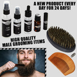 KreativeKraft Advent Calendar Beard Grooming Kit for Men, Dad Boyfriend Husband