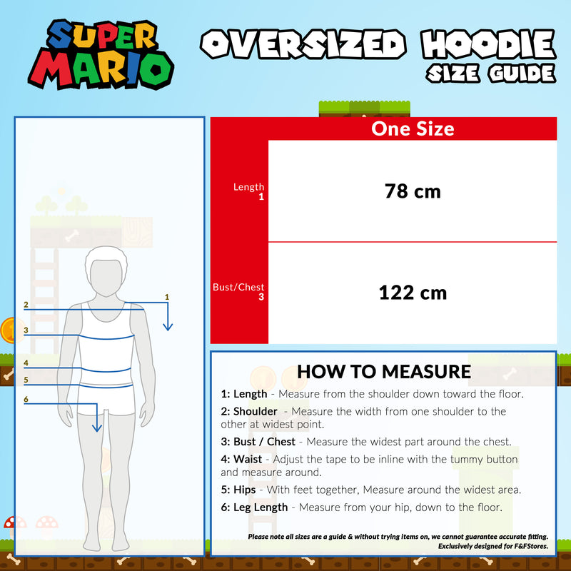 Super Mario Blue Hoodie For Boys, Fleece Oversized Hoodie Blanket for Kids - Get Trend