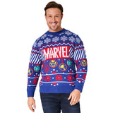 Marvel Christmas Jumper for Men Teenagers Warm, Cosy,Funny - Official Merchandise