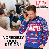 Marvel Christmas Jumper for Men Teenagers Warm, Cosy,Funny - Official Merchandise