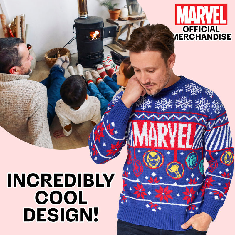 Marvel Christmas Jumper for Men & Teenagers - Get Trend