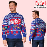 Marvel Christmas Jumper for Men Teenagers Warm, Cosy,Funny - Official Merchandise