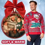 Disney Mens Christmas Jumper Crew Neck with Long Sleeves, Warm Cosy Xmas Jumper - Gifts for Men