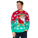 Disney Mens Christmas Jumper Crew Neck with Long Sleeves, Warm Cosy Xmas Jumper - Gifts for Men