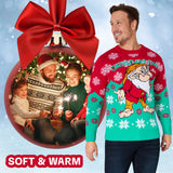 Disney Mens Christmas Jumper Crew Neck with Long Sleeves, Warm Cosy Xmas Jumper - Gifts for Men