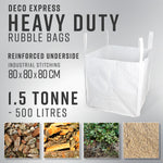 Deco Express Garden Waste Bags - Heavy Duty Bags - White 1.5T - 1 Pack - Get Trend