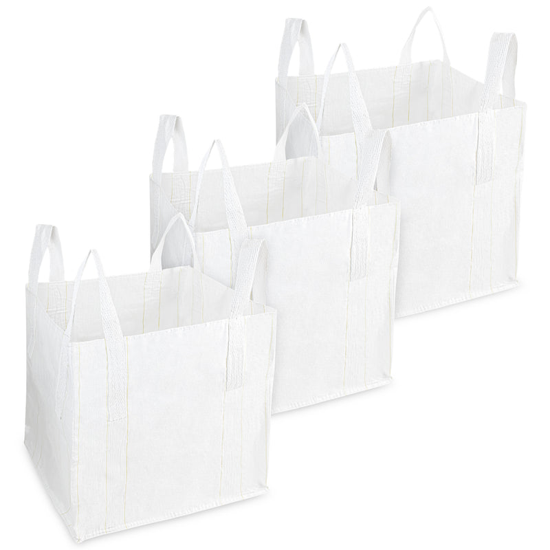 Deco Express Garden Waste Bags - Heavy Duty Bags - White 1T - 3 Pack - Get Trend