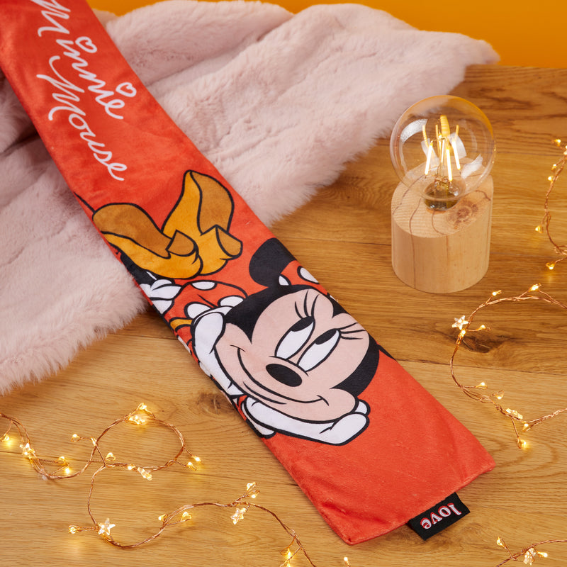 Disney Hot Water Bottle with Fleece Cover - Red Minnie - Get Trend