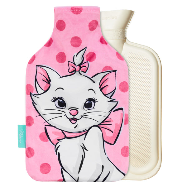 Disney Hot Water Bottle with Fleece Cover - Pink Marie
